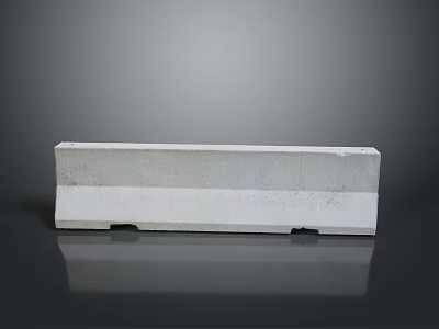 Rectangular Concrete Curb Stone For Outdoor Roadside Use With Durable Design 3d model