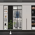 Modern wardrobe combination 3d model