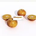 Fresh Ripe Whole and Sliced Juicy Oranges Arranged on White Background