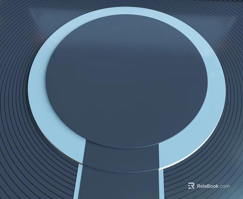 Modern Swing Door Design With Circular Dark And Light Sleek Surface 3d model