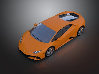 Orange Supercar With Sleek Aerodynamic Design And Modern Body Features 3d model