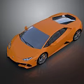 Orange Supercar With Sleek Aerodynamic Design And Modern Body Features