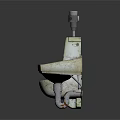 Old Rusty Urinal and Sink Bathroom Fixtures with Worn Surfaces
