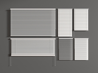 modern venetian blinds roller blinds curtain 3d model