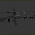 Modern Tactical Assault Rifles with Detachable Magazine Ergonomic Stock and Functional Barrel Components