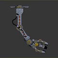 Mechanical Robot Arm Character With Biological Inspired Limb Structure And Metal Joints 3d model