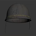 Military Style Combat Helmet With Pastel Purple Gray Camo And Beige Strap Ammo Clips