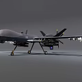 Modern Military Drone Weapon System Featuring Long Range Surveillance And Strike Capabilities 3d model