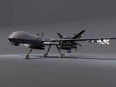 Military drone attack drone 3d model