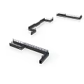 Black Metal Equipment Tracks With L Shaped And Straight Designs For Installation