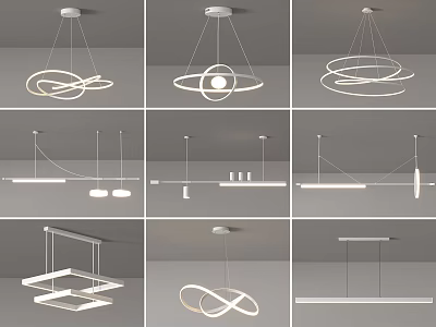 Living Room Chandelier Simple Atmospheric 2024 Living Room Lamp Dining Room Lamp Zhongshan Lamps Whole House Package Nordic Chandelier 3d model