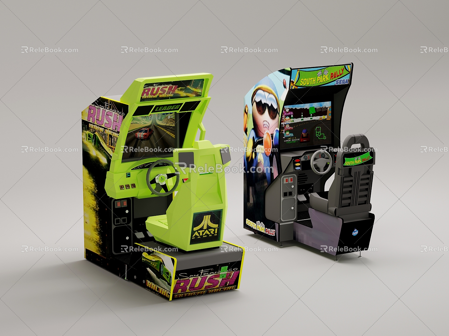 Game hall game machine 3d model