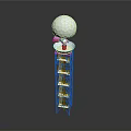 Advanced Sphere Monitoring Equipment Mounted On Metal Tower With Ladder Structure