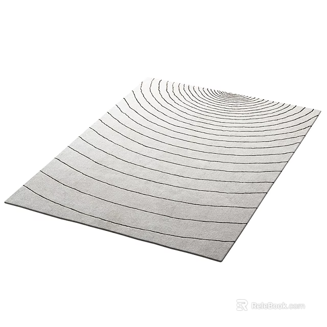 Road Infrastructure With Wavy Pavement Lines For Traffic Safety And Control 3d model 