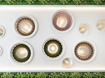 Commercial Equipment With Circular Design On White Panel And Metallic Finishes 3d model