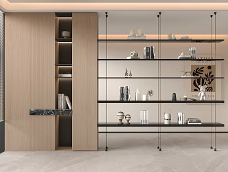 Modern Bookshelf 3d model
