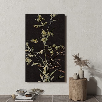 New Chinese Plant Painting Abstract Decorative Painting 3d model