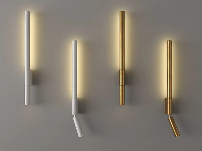 Sleek Modern Design Wall Lamps White and Gold Mounted LED Lighting for Contemporary Home Decor 3d model
