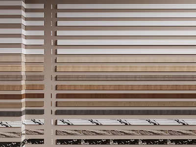 Different Shades Horizontal Lines in Interior Decorative Design Samples 3d model