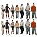 Group of Diverse People With Different Clothing Styles And Standing Poses