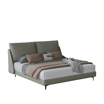 Modern Double Bed 3d model