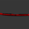 Red and Black Sporty Kayak With Paddle for Recreational Water Activities