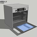 Modern Stainless Steel Kitchen Ovens With Open Door And Control Panels Design