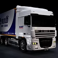 DAF White Cargo Truck With Logistics Parts Supply Chain Service