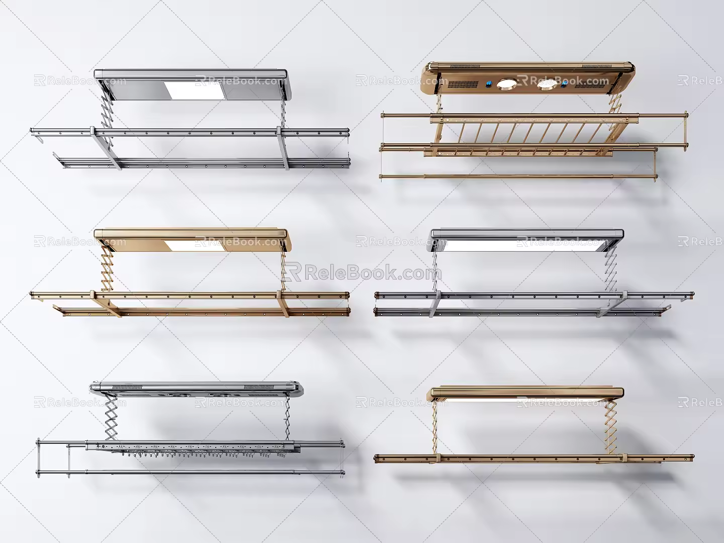 Modern drying rack electric drying rack lifting drying rack 3d model