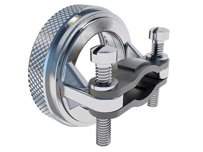 Stainless Steel Pipe Clamp With Threaded Bolts And Durable Mechanical Fixture Structure 3d model