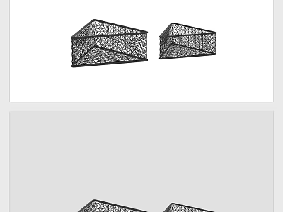 Two Practical Mesh Storage Baskets For Home Daily Necessities Organization 3d model