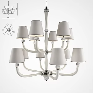 American chandelier 3d model