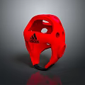 Red Adidas Weapon Training Helmet For Combat And Self Defense Practice 3d model