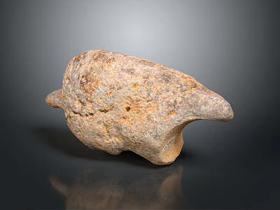 Handcrafted Natural Stone Decorative Art With Rough Textured Surface And Unique Shape 3d model