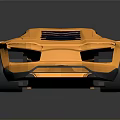 Modern Yellow Sports Car With Sleek Design Black Roof And Blue Rear Accents