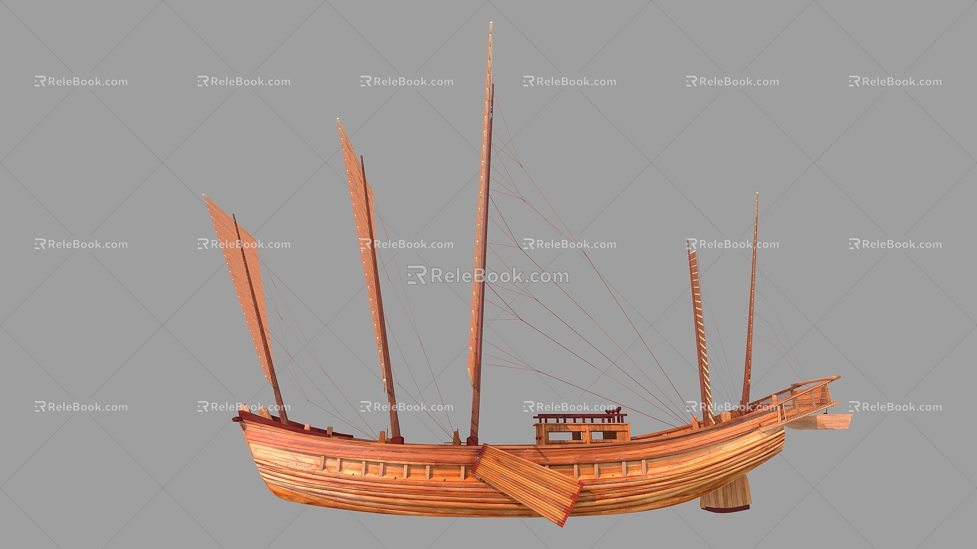 Ship Ancient Ship Sand Ship Shanghai Sand Ship 3d model