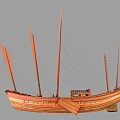 Ship Ancient Ship Sand Ship Shanghai Sand Ship 3d model