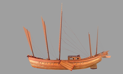 Ship Ancient Ship Sand Ship Shanghai Sand Ship 3d model