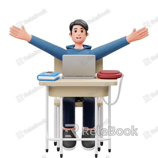 Student Man College Student Cartoon Student Cartoon Man model