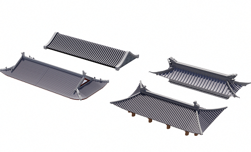 Ancient Building Roof 3d model