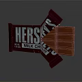 Hersheys Chocolate Bar With Crossed Red Wrapper Displaying Tasty Chocolate Pieces