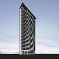 Modern High Rise Apartment Tower With Glass Windows And Contemporary Exterior Design