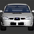 White Sports Sedan With Front Air Intake Rear Spoiler And Black Alloy Wheels