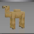 Pixel Art Camel Character With 3D Block Design And Smooth Surface Reflection 3d model