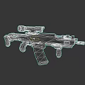 Futuristic Tactical Rifle In Brown And Black With Scope And Modern Design
