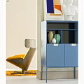 Modern Entryway Interior Featuring Console Table Side Cabinet Green Plants And Art Decor