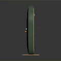 Mi Modern Computer Speaker With Oval Design Green Accent Beige Body And Orange Base