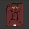 Red Plastic Gas Can With GAS Label For Household Storage And Use