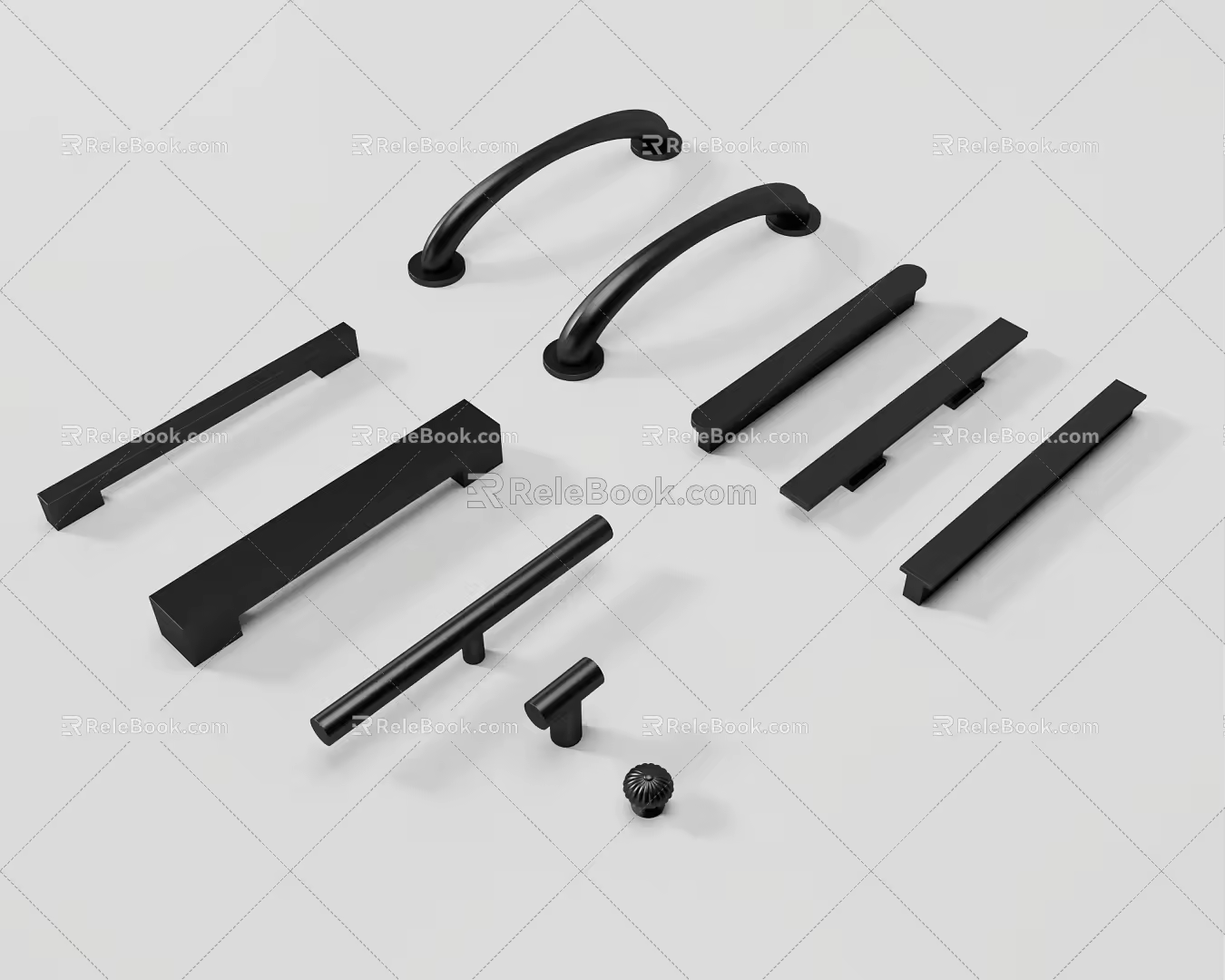Handle hand door handle drawer handle 3d model