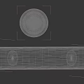 Modern Black Minimalist Stool With Long Wooden Seat And Cylindrical Legs